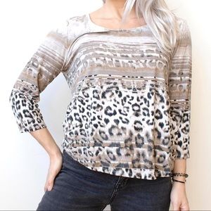 Chico’s | Neutral Animal Print Top
